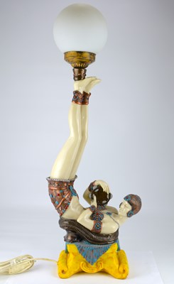 Lot 76 - A modern resin Art Deco stylised dancer table...