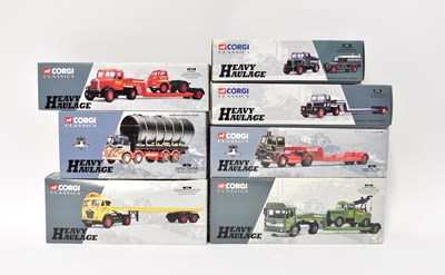 Lot 352 - CORGI; seven 'Corgi Classics Heavy Haulage...