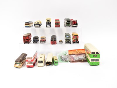 Lot 408 - Seventeen diecast model buses, including...