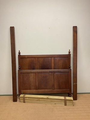 Lot 674 - An Edwardian double bed, width 140cm, length...