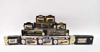 Lot 409 - Twelve Guinness related diecast model vehicles,...