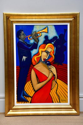 Lot 258 - MARSHA HAMMEL; oil on canvas, 'Samba Song',...