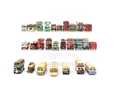 Lot 411 - Twenty-eight various diecast model buses and...