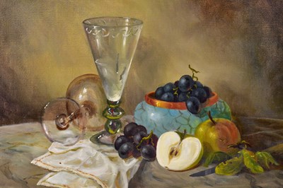 Lot 45 - ANTHONY PAYTON; oil on canvas, still life,...