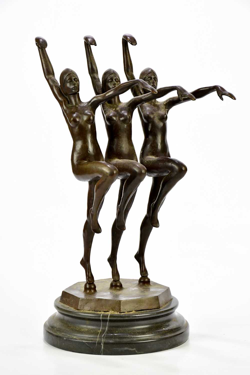 Lot 1198 - A decorative reproduction bronze figure of...