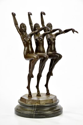 Lot 1198 - A decorative reproduction bronze figure of...