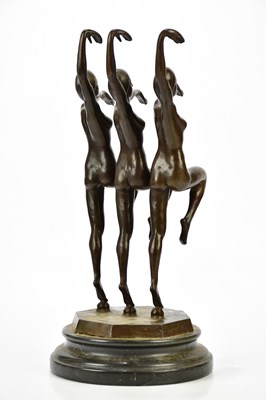 Lot 1198 - A decorative reproduction bronze figure of...