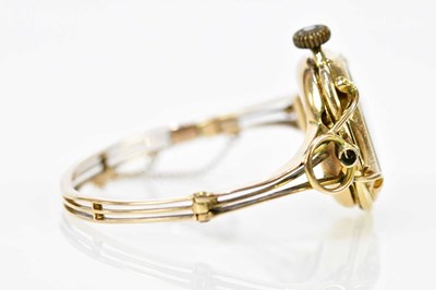 Lot 8 - An unusual hinged bangle set with a 14ct...