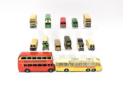 Lot 378 - DINKY; twelve diecast model buses, including...