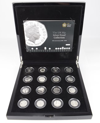 Lot 987 - ROYAL MINT; a 'UK 50p Silver Proof Collection...