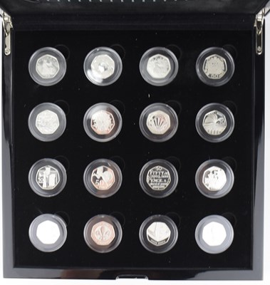 Lot 987 - ROYAL MINT; a 'UK 50p Silver Proof Collection...