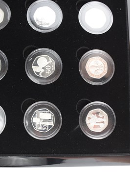 Lot 987 - ROYAL MINT; a 'UK 50p Silver Proof Collection...