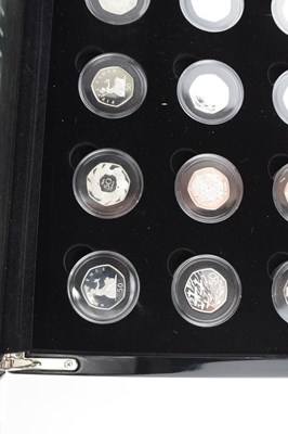 Lot 987 - ROYAL MINT; a 'UK 50p Silver Proof Collection...