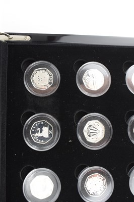 Lot 987 - ROYAL MINT; a 'UK 50p Silver Proof Collection...