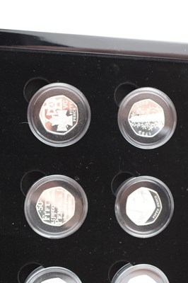 Lot 987 - ROYAL MINT; a 'UK 50p Silver Proof Collection...