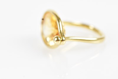 Lot 72 - GEORG JENSEN; an 18ct yellow gold and citrine '...