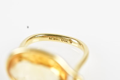 Lot 72 - GEORG JENSEN; an 18ct yellow gold and citrine '...