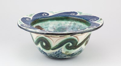 Lot 603 - VICKY WALTON; a large deep earthenware bowl...
