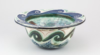 Lot 603 - VICKY WALTON; a large deep earthenware bowl...