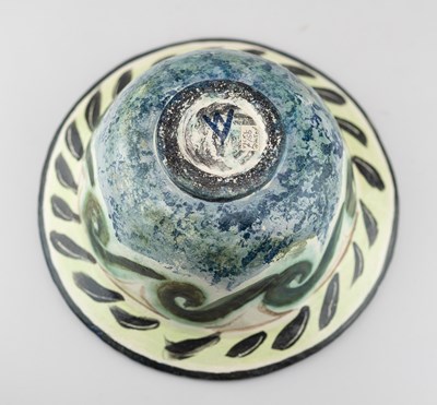 Lot 603 - VICKY WALTON; a large deep earthenware bowl...