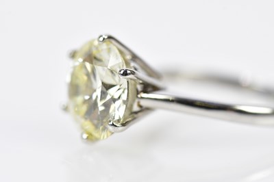 Lot 22 - A platinum and diamond solitaire ring, the six...