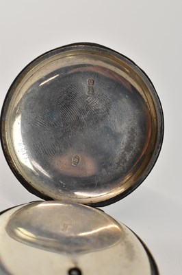 Lot 1028 - A hallmarked silver pocket watch, the enamel...