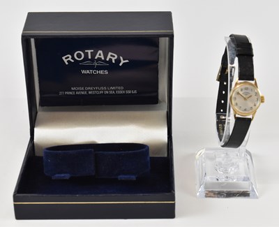 Lot 1029 - ROTARY; a boxed lady's 9ct yellow gold...