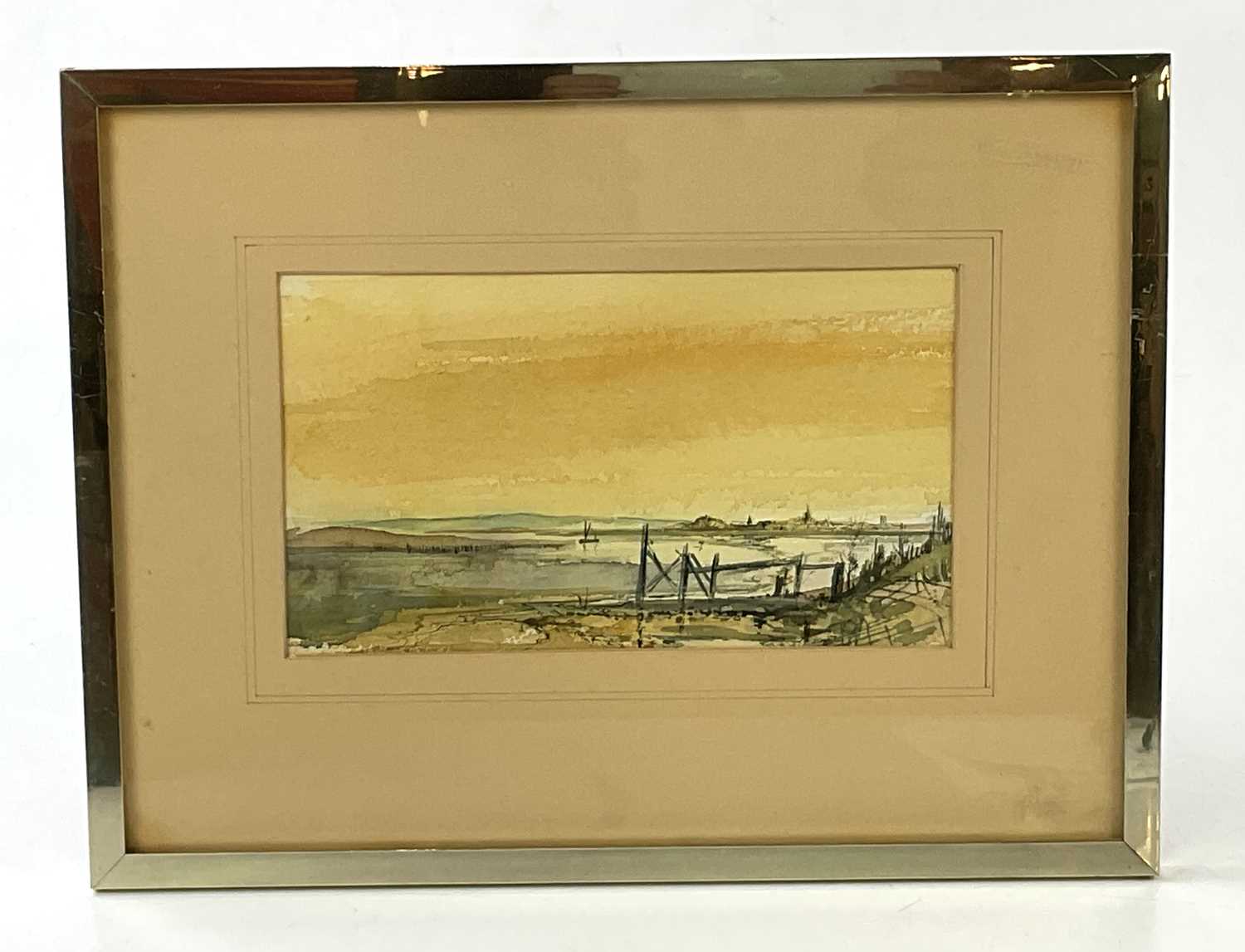 Lot 6143 - JOHN SHOOTER; watercolour, coastal scene,...