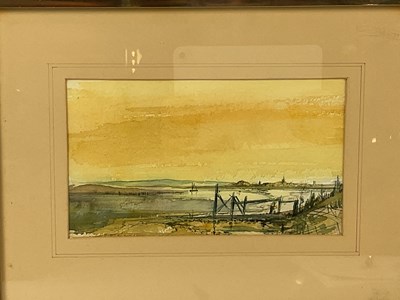 Lot 6143 - JOHN SHOOTER; watercolour, coastal scene,...