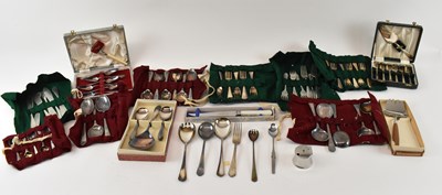 Lot 704 - A large quantity of silver plated flatware...