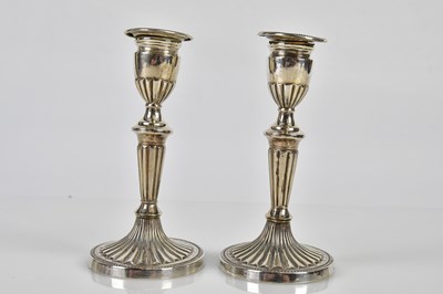 Lot 2168 - GHH; a pair of Edward VII hallmarked silver...