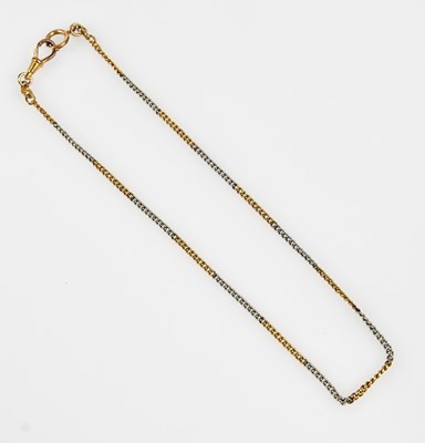 Lot 480 - A yellow and white metal chain with simple...