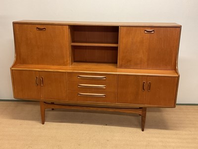 Lot 588 - G-PLAN; a Fresco teak highboard, 122 x 188cm