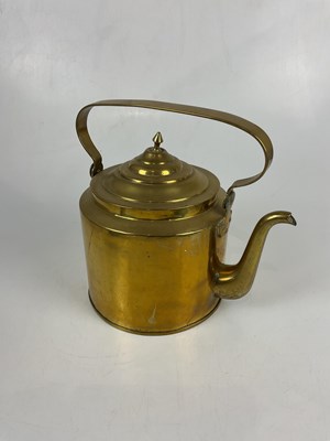 Lot 6362 - A large 19th century Russian brass kettle with...