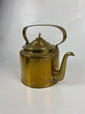 Lot 6362 - A large 19th century Russian brass kettle with...