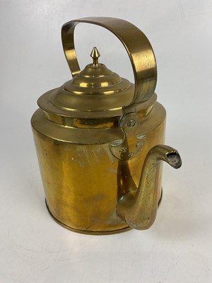 Lot 6362 - A large 19th century Russian brass kettle with...