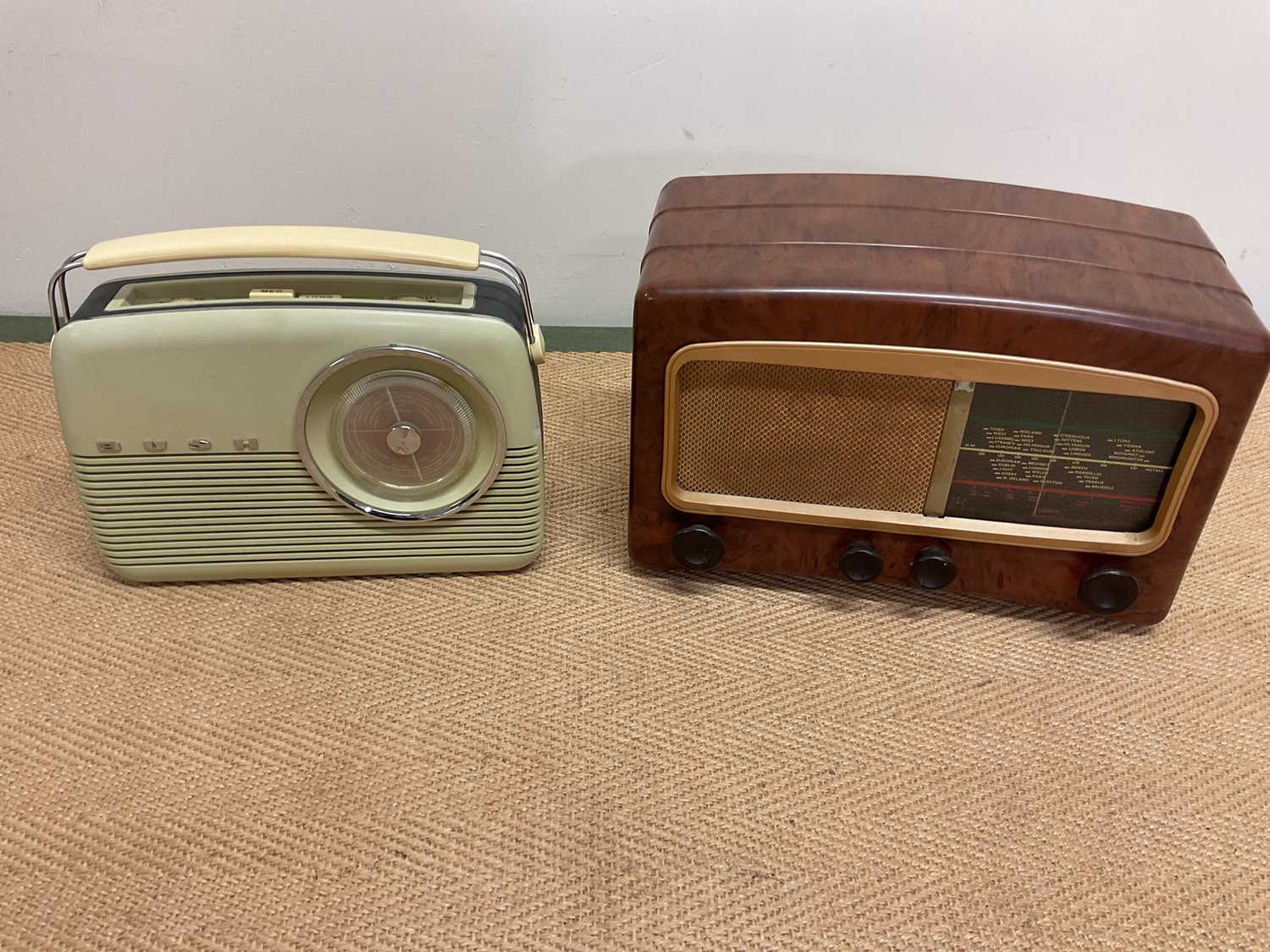 Lot 53 - A Melody Maker model 501UL bakelite radio,...