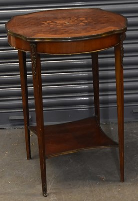 Lot 25 - A late 19th century French kingwood and inlaid...