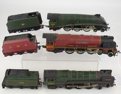 Lot 448 - HORNBY; three unboxed locomotives and tenders...