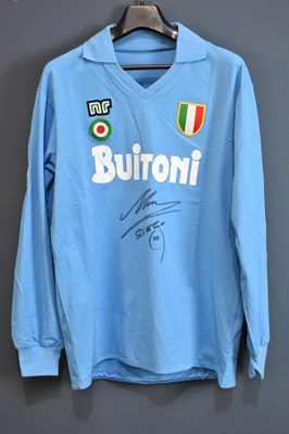 Lot 5239 - DIEGO MARADONA; a signed Napoli Buitoni...