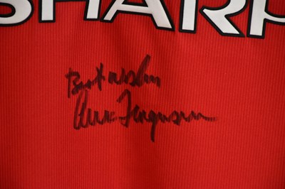 Lot 5231 - SIR ALEX FERGUSON; a Manchester United Treble...