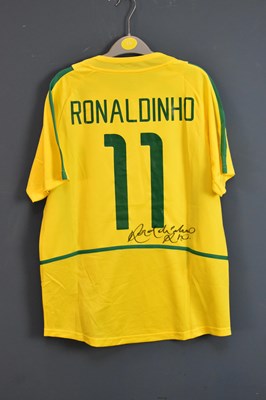 Lot 5257 - RONALDINHO; a Brazil 2002 retro-style football...