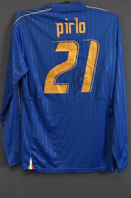 Lot 5259 - PIRLO; a signed 2021 Italy football shirt,...