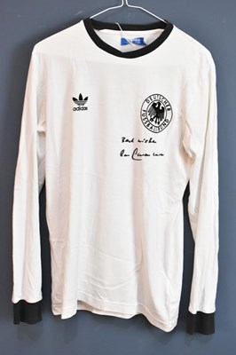 Lot 5270 - BECKENBAUER; a signed Germany retro-style...