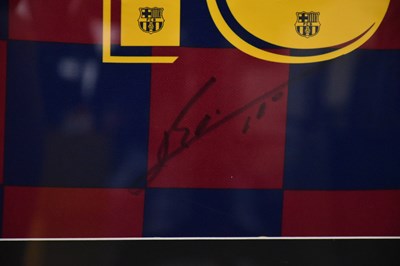 Lot 5264 - LIONEL MESSI; a signed Barcelona football...