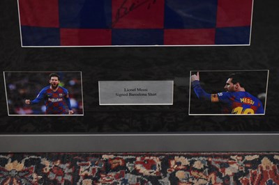 Lot 5264 - LIONEL MESSI; a signed Barcelona football...