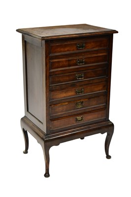 Lot 27 - A mid-20th century mahogany chest of six...