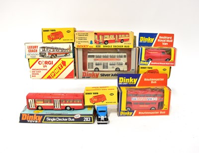 Lot 373 - DINKY; eight diecast model vehicles,...