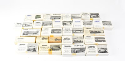 Lot 282 - AMBRICO; twenty-two white metal model vehicle...