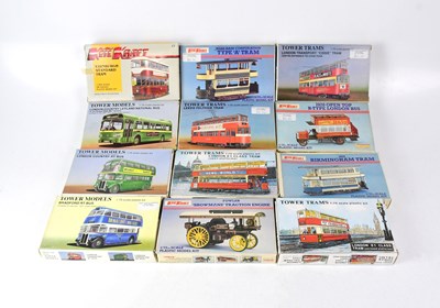 Lot 276 - Twenty-five model kits of buses and trams by...